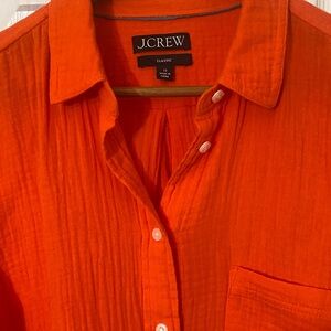 J. Crew L 100% cotton  Button-up shirt Top size 12